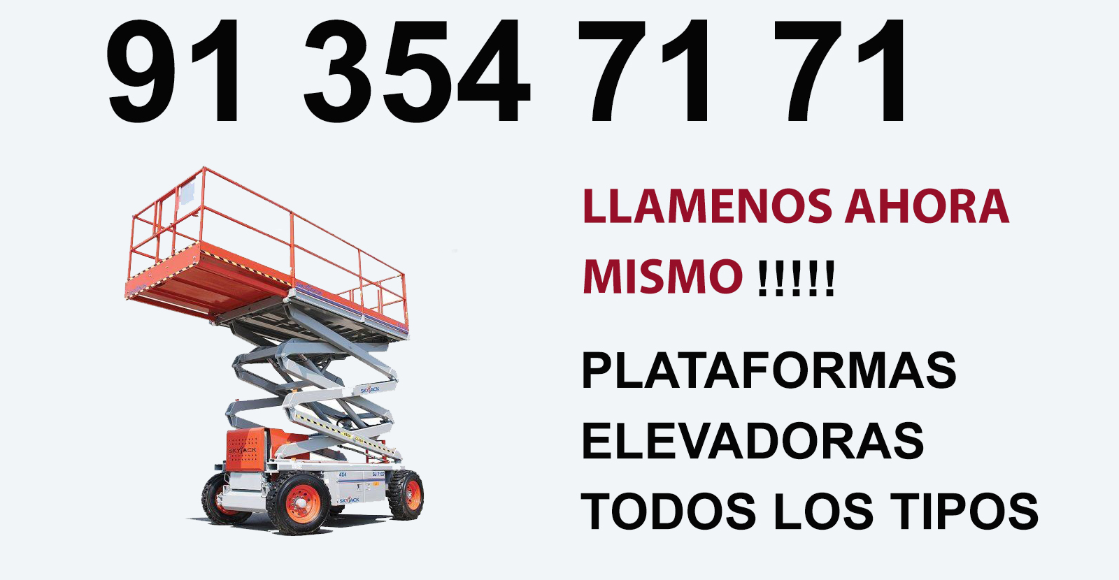 Maquina plataforma elevadora de alquiler en Nueva España